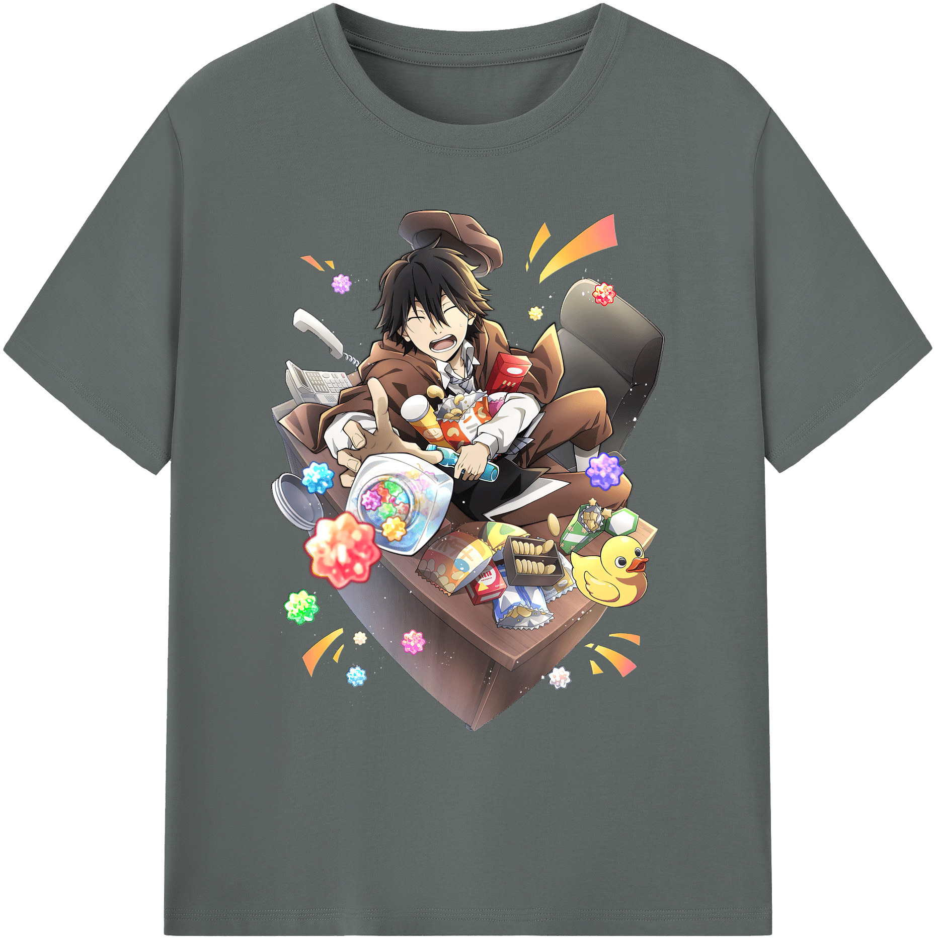 （画像用） 文豪ストレイドッグス Bungo Stray Dogs 綿100％ メンズ半袖Tシャツ｜肌触りやわらか＆通気性
